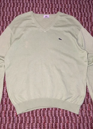 Pull col V Lacoste vert pastel taille L, marque: Lacoste, état: Bon état, taille: L, 26,00 €, 28,00 € Protection acheteurs incluse