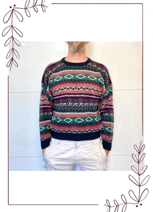 Kenny - Made in Ireland - pull crewneck à motif - taille L, marque: Kenny, état: Bon état, taille: L, 45,00 €, 47,95 € Protection acheteurs (Pro) incluse