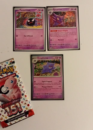 Lot 3 cartes éctoplasma série 151, marke: Pokémon, zustand: Neu, 1,10 €, 1,86 € inklusive Vinted-Käuferschutz