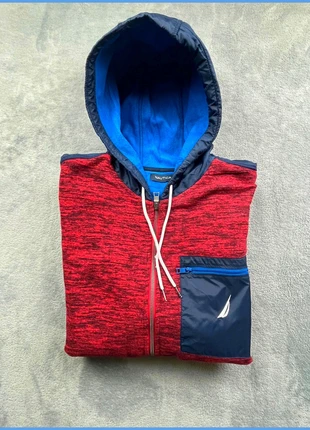 POL031 Nautica hoodie zip rouge bleu sail arm Taille : XL, marque: Nautica, état: Très bon état, taille: XL, 15,00 €, 16,45 € Protection acheteurs incluse