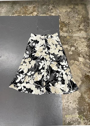 Jupe longue noire et beige imprimée Vintage, brand: Vintage Dressing, condition: Very good, size: XXL / 44 / 16, €8.00, €9.10 includes Buyer Protection Pro