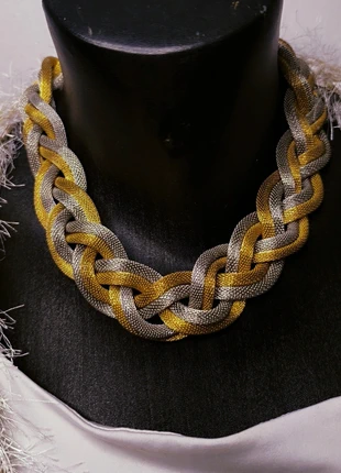 Magnifique collier tressé or et argent, marca: Alternative, estado: Novo sem etiquetas, €6.00, €7.00 inclui Proteção do Comprador