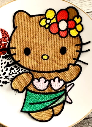 Grand patch à coudre non thermocollant inspiré Hello kitty Sirène pour customisation textile, état: Très bon état, 6,00 €, 7,00 € Protection acheteurs (Pro) incluse