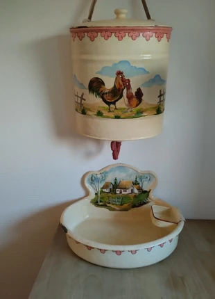 Fontaine a eau murale émaillé/fontaine murale émaillé vintage, marke: Vintage, zustand: Gut, 45,00 €, 47,95 € inklusive Vinted-Käuferschutz