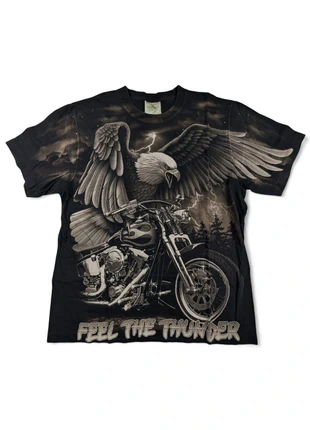 Vintage Single Stich tee shirt Rock Eagle black multicolor - L, marca: Vintage Dressing, estado: Muito bom, tamanho: L, €15.00, €16.45 inclui Proteção do Comprador Pro