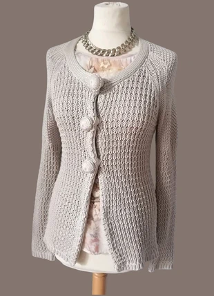Gilet long Gérard Darel beige grosses mailles Long knit cardigan beige Weste beige Lange gilet beige, brand: Gerard Darel, condition: Very good, size: S / 36 / 8, €25.00, €26.95 includes Buyer Protection