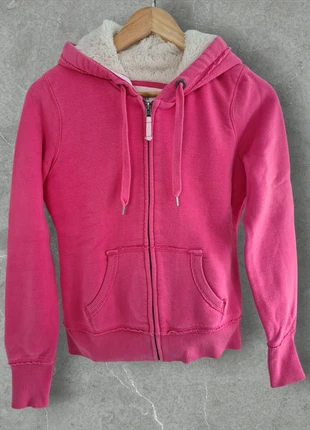 Sweat zippé fourré Rose et crème • H&M • Taille S, brand: H&M, condition: Very good, size: S / 36 / 8, €25.00, €26.95 includes Buyer Protection