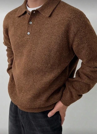 🤎 Pull marron col polo – Look rétro chic, marque: Aumam, état: Très bon état, taille: M / 38 / 10, 44,99 €, 47,94 € Protection acheteurs incluse