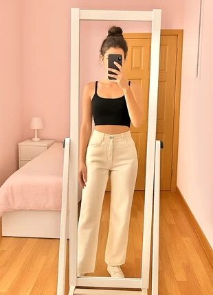 Jean Blanc Femme M, marke: Vintage Amisu, zustand: Sehr gut, größe: M / 38 / 10, 8,00 €, 9,10 € inklusive Vinted-Käuferschutz