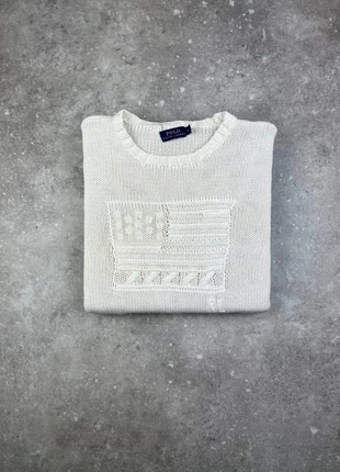 Pull Col Rond Polo Ralph Lauren Taille Taille M Homme Blanc Drapeau Flag Américain Coton #F17, marque: Ralph Lauren, état: Très bon état, taille: M, 80,00 €, 84,70 € Protection acheteurs (Pro) incluse