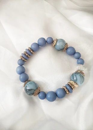 Bracelet élastique perles bleu, zustand: Sehr gut, 8,00 €, 9,10 € beinhaltet Vinted-Käuferschutz Pro
