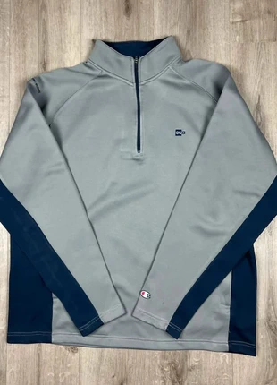 Half zip, 1/4 zip, col camionneur Champion, Gris et bleu marine - Taille L, marca: Champion, estado: Muito bom, tamanho: L, €8.00, €9.10 inclui Proteção do Comprador