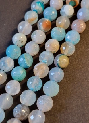 Lot de 18 perles en Aigue-marine incrustée Facettée - Magnifique brillance !! Taille 10mm, marque: Création Française, état: Neuf sans étiquette, 4,70 €, 5,64 € Protection acheteurs (Pro) incluse