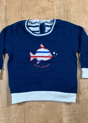 Sweat bébé / Petit Bateau / 18M / 81 cm / Petit poisson, grand confort / Réf. AA061, marque: Petit Bateau, état: Bon état, taille: 12-18 mois / 80 cm, 4,00 €, 4,90 € Protection acheteurs incluse
