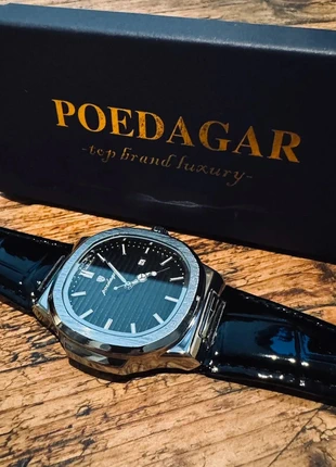 Poedagar Men’s Watch Leather Black, brand: Poedagar, condition: New with tags, size: 39–42 mm, £11.50, £12.78 includes Buyer Protection