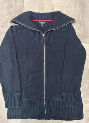 Veste zippée maille épaisse bleu marine – Lauren Ralph Lauren – Femme XL – 100% coton, marque: Lauren Ralph Lauren, état: Très bon état, taille: XL / 42 / 14, 14,00 €, 15,40 € Protection acheteurs incluse