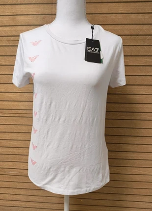 T-shirt EA7 Emporio Armani – Blanc – Logo rose – Taille M 38 – Mode Couturier Luxe, marca: Emporio Armani, estado: Muy bueno, tamaño: M / 38 / 10, 29,00 €, 31,15 € Protección al comprador incluida