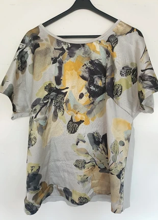 AirField bloemmotief goudachtig tuniek, merk: Airfield, staat: Veelgebruikt, maat: XXL / 44 / 16, € 7,50, € 8,58 inclusief Kopersbescherming