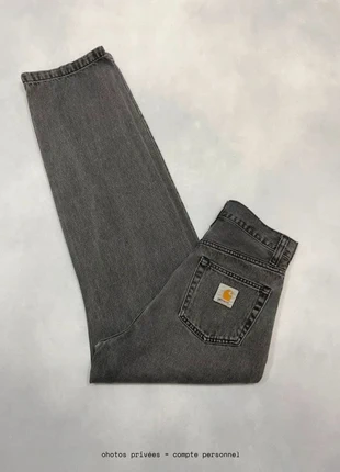 Jean Carhartt wip Ample Gris Landon Pant Loose Baggy Wide Legs Skate Denim - Taille XS w26 #821, marke: Carhartt, zustand: Sehr gut, größe: W26 | DE 42, 54,90 €, 58,35 € beinhaltet Vinted-Käuferschutz Pro