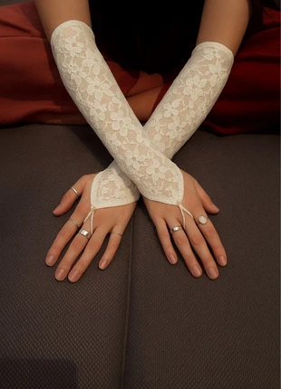 Manchettes dentelles blanches élégantes, marque: Glamour, état: Neuf avec étiquette, taille: Taille unique, 7,90 €, 9,00 € Protection acheteurs incluse