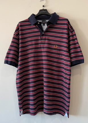 Tommy Hilfiger Striped Polo Shirt – Navy, Red & White Cotton, Size L, marque: Tommy Hilfiger, état: Très bon état, taille: L, 10,00 €, 11,20 € Protection acheteurs incluse