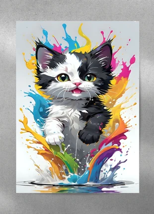 affiche cat A4 poster, marque: Art, état: Neuf sans étiquette, 5,00 €, 5,95 € Protection acheteurs incluse