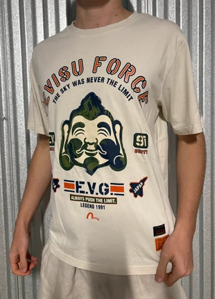 T-shirt Evisu Force blanc Daicock Daruma coton japan printed X9-35, brand: Evisu, condition: Very good, size: L, €34.90, €37.35 includes Buyer Protection