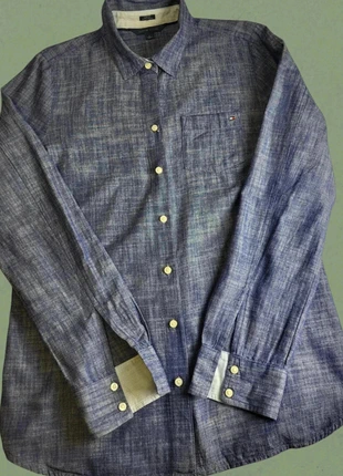 Chemise femme Tommy Hilfiger M – Classic Fit bleu chiné coton, marque: Tommy Hilfiger, état: Très bon état, taille: M / 38 / 10, 14,90 €, 16,35 € Protection acheteurs incluse