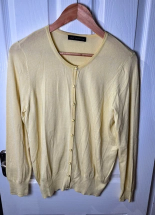 Women’s lemon button up M&S cardigan, brand: Marks & Spencer, condition: Very good, size: XL / 14, £5.00, £5.95 includes Buyer Protection