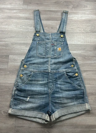 Salopette short Carhartt bleu clair en jean taille S, marque: Carhartt, état: Très bon état, taille: S / 36 / 8, 45,00 €, 47,95 € Protection acheteurs incluse