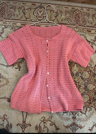 Gilet crocheté rose, marque: Fait Main, état: Neuf sans étiquette, taille: S / 36 / 8, 13,00 €, 14,35 € Protection acheteurs incluse