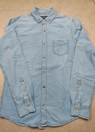 Chemise jean denim manche longue pull & bear taille S, brand: Pull & Bear, condition: Very good, size: S, €5.00, €5.95 includes Buyer Protection Pro