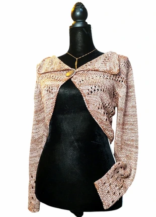 Boléro cottagecore coquette rose et marron taille M, marque: Anna Moda Piu, état: Très bon état, taille: M / 38 / 10, 7,00 €, 8,05 € Protection acheteurs incluse