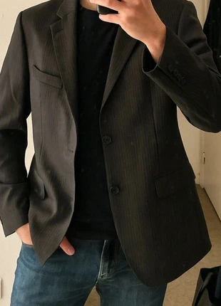 Blazer homme Hugo Boss HUGO noir rayé – Taille 50 L, brand: Hugo Boss, condition: Very good, size: 50, €53.00, €56.35 includes Buyer Protection