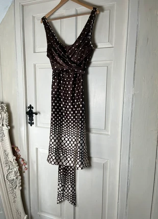 Brown and Cream Polka Dot Dress From Ted Baker Size Uk 12, brand: Ted Baker, condition: Very good, size: M / UK 12-14, £18.00, £19.60 includes Buyer Protection Pro