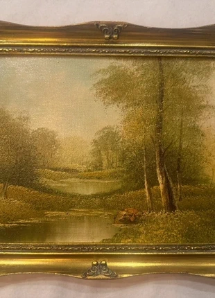 Joli tableau ancien, peinture à l’huile sur bois, marque: Vintage Love, état: Bon état, 40,00 €, 42,70 € Protection acheteurs (Pro) incluse