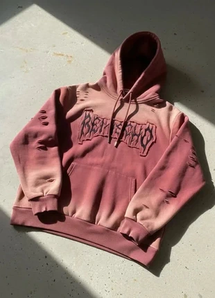 Sweat à Capuche Rouge Destroy – Oversize / Streetwear / Unisexe / Automne-Hiver, brand: Lunevia, condition: Very good, size: M / 38 / 10, €59.90, €63.60 includes Buyer Protection