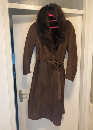 Suède vintage 80s jacket Brown S, merk: Top Vintage, staat: Heel goed, maat: S / 36 / 8, € 75,00, € 79,45 inclusief Kopersbescherming