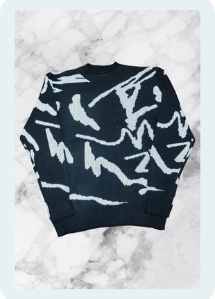 Pull y2k vintage noir avec motif blanc XL, marca: y2k, estado: Nuevo sin etiquetas, tamaño: XL, 30,00 €, 32,20 € Protección al comprador incluida