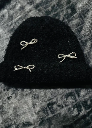 Bonnet noir girly 🎀, marke: Made In Italy, zustand: Neu, größe: Einheitsgröße, 7,00 €, 8,05 € inklusive Vinted-Käuferschutz