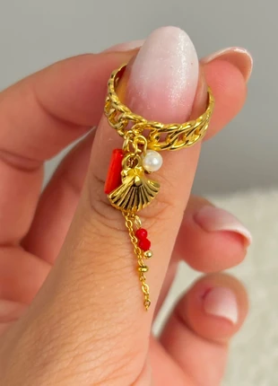 Bague tendance ajustable breloque doré en acier inoxydable, marca: Tendance, estado: Muito bom, tamanho: Ajustável, €8.50, €9.63 inclui Proteção do Comprador Pro