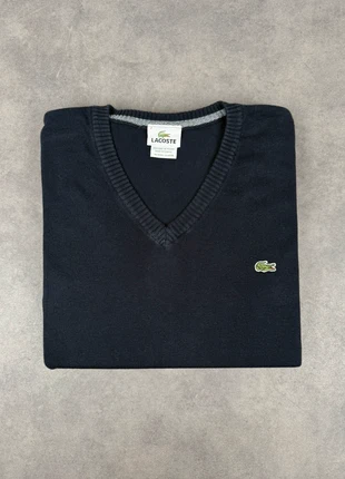 Pull col V Lacoste Homme / Bleu marine en coton manches longues logo brodé / Taille XXL, brand: Lacoste, condition: Very good, size: XXL, €35.00, €37.45 includes Buyer Protection