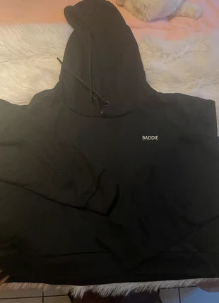 Sweat à capuche noir “BADDIE”, marque: Night Addict, état: Très bon état, taille: XXL / 44 / 16, 5,00 €, 5,95 € Protection acheteurs incluse