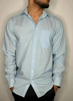 Chemise à rayures manches longues C&A, Bleu, Taille L (38), brand: C&A, condition: Very good, size: L, €4.00, €4.90 includes Buyer Protection