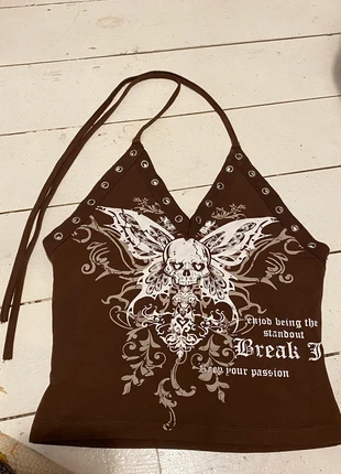 Y2K Halterneck, brand: no brand, condition: Very good, size: XS / UK 4-6, £6.00, £7.00 includes Buyer Protection