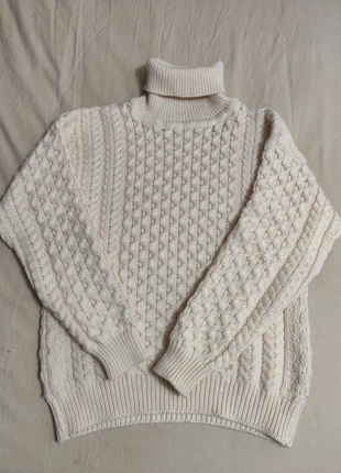 Jersey 100% lana de merino cuello alto, marca: Aran Crafts, estado: Novo sem etiquetas, tamanho: S / 36 / 8, €80.00, €84.70 inclui Proteção do Comprador