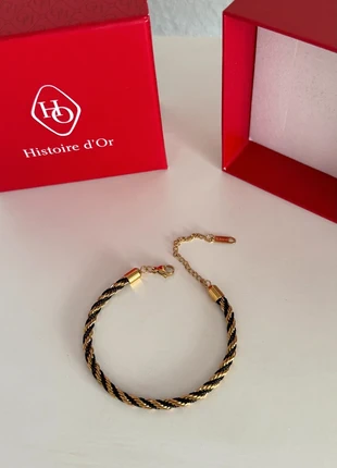 bracelet torsadé doré maille corde acier inoxydable or fin et noir maillons chanvre neuf, brand: histoire d'or, condition: Very good, €16.00, €17.50 includes Buyer Protection Pro