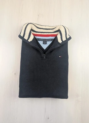 Pull 1/4 Zip Bleu Marine Beige Tommy Hilfiger Logo Brodé/ Taille L / 039, marque: Tommy Hilfiger, état: Très bon état, taille: L, 30,00 €, 32,20 € Protection acheteurs (Pro) incluse