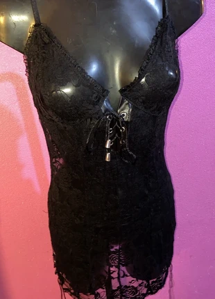 Robe sexy en dentelle noir, merk: sans marque, staat: Nieuw met prijskaartje, maat: L / 40 / 12, € 10,00, € 11,20 inclusief Kopersbescherming