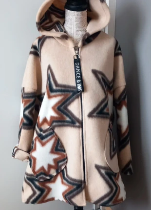 Manteau capuche neuf beige et dessins, condition: Very good, size: XXL / 44 / 16, €25.00, €26.95 includes Buyer Protection